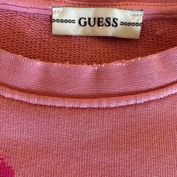 Guess Vibrant Pink Crew Neck Sweater - Picture 9 of 10